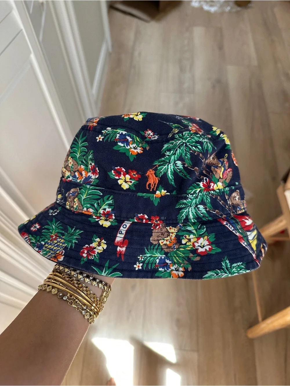 Polo by Ralph Lauren Navy Tropical Floral Bucket Hat